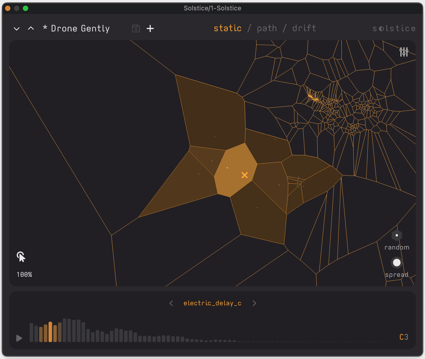 Full Solstice interface with numbered callouts for main areas
