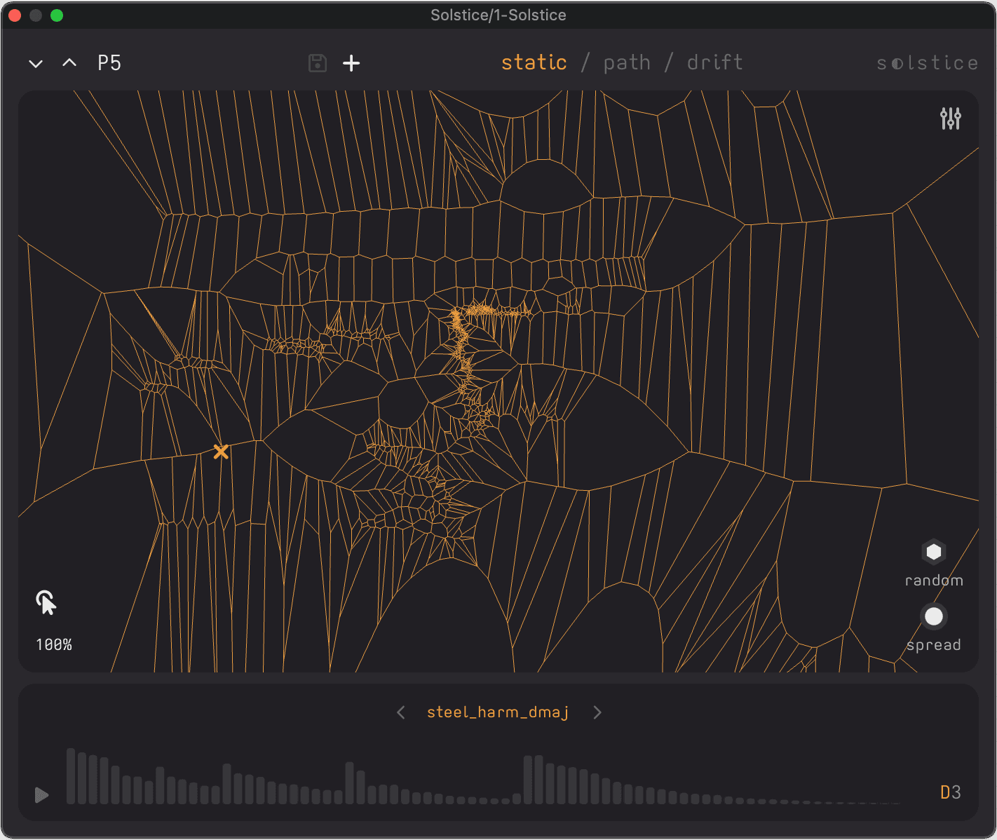 Map Interface showing frame visualization